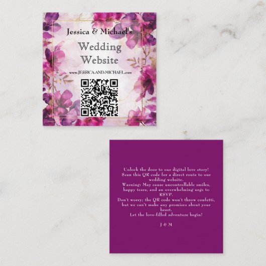 Fuchsia Betovering: Waterverf Informatiekaartje (Voorkant / Achterkant)