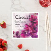 Fuchsia Betovering: Waterverf Servet (Insitu)