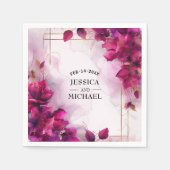 Fuchsia Betovering: Waterverf Servet (Voorkant)