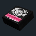 Fuchsia Black en White Damask Wedding Jubileum Cadeaudoosje<br><div class="desc">Wedding Black Lacquer Keepomwille Custom Designer Specialized Jewelry Box of Memory Box Elegant Unique Wedding Jubileum kerstcadeaus of Valentijnsdag cadeaus</div>