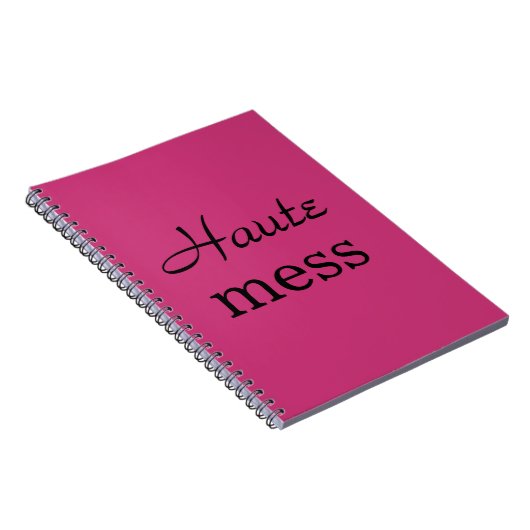 Fuchsia & Black Haute Mess Notitieboek (Rechterzijde)
