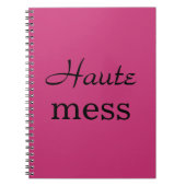 Fuchsia & Black Haute Mess Notitieboek (Voorkant)