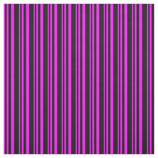 Fuchsia & Black Lined Pattern Stof (Swatch)