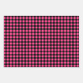 Fuchsia & Black Monogram Inpakpapier Vel (Voorkant 3)