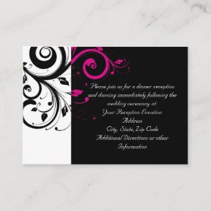 Fuchsia Black omgekeerde swirl ontvangst en kaart