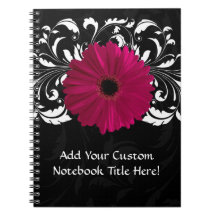 Fuchsia, Black/White Gerbera Daisy