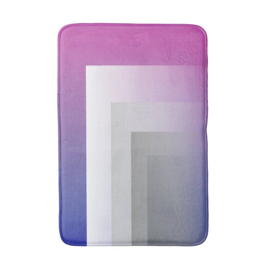 Fuchsia blauw grijs badmat (Voorkant Verticaal)