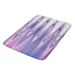 Fuchsia blauw grijs badmat