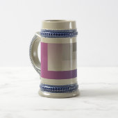 Fuchsia blauw grijs bierpul (Voorkant links)