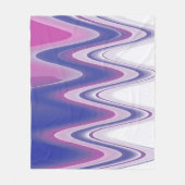 Fuchsia blauw grijs fleece deken (Voorkant)