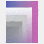 Fuchsia blauw grijs fleece deken (Voorkant)