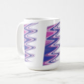 Fuchsia blauw grijs koffiemok (Voorkant links)