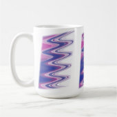Fuchsia blauw grijs koffiemok (Links)