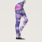 Fuchsia blauw grijs leggings (Rechts)