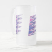 Fuchsia blauw grijs matglas bierpul (Voorkant links)