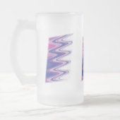 Fuchsia blauw grijs matglas bierpul (Links)