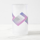 Fuchsia blauw grijs matglas bierpul (Center)