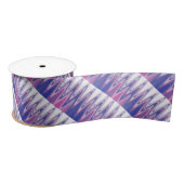 Fuchsia blauw grijs satijnen lint (Spoel)