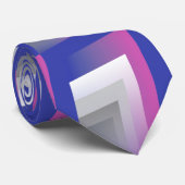 Fuchsia blauw grijs stropdas (Opgerold)