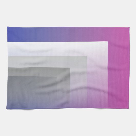 Fuchsia blauw grijs theedoek (Horizontaal)