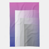 Fuchsia blauw grijs theedoek (Verticaal)