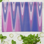 Fuchsia blauw grijs theedoek (Gevouwen)