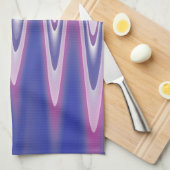 Fuchsia blauw grijs theedoek (Quarter Fold)