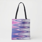 Fuchsia blauw grijs tote bag (Voorkant)