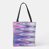 Fuchsia blauw grijs tote bag (Achterkant)