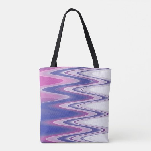 Fuchsia blauw grijs tote bag (Achterkant)
