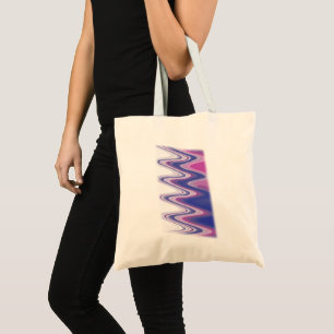 Fuchsia blauw grijs tote bag