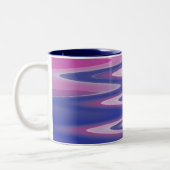 Fuchsia blauw grijs tweekleurige koffiemok (Links)