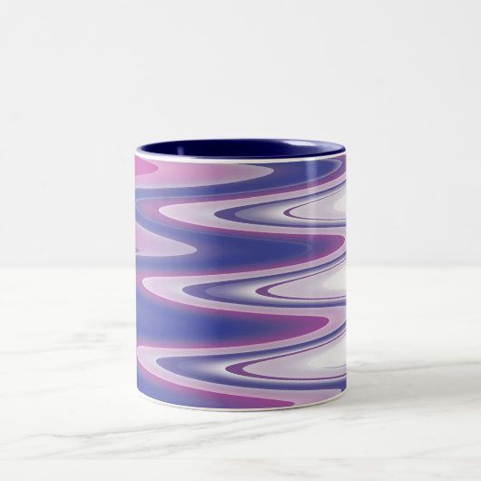Fuchsia blauw grijs tweekleurige koffiemok (Center)