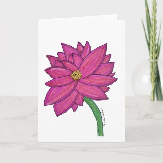Fuchsia Bloem Blank Kaart (Voorkant)