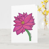 Fuchsia Bloem Blank Kaart (Gele Bloem)
