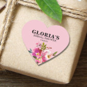 Fuchsia Bloem Bruidsfeest  Hartsticker Hart Sticker