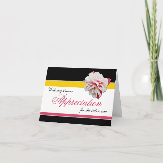 Fuchsia Bloem Roze Geel Interview Bedankt (Voorkant)
