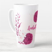 fuchsia bloemen botanisch latte mok (Linkerhoek)
