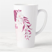 fuchsia bloemen botanisch latte mok (Rechts)