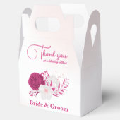 fuchsia bloemen botanische bruiloft bedankdoosjes (Geopend)