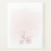 fuchsia bloemen botanische bruiloft planner (Achterkant)