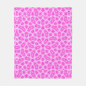 Fuchsia Bloemen Fleece Deken (Voorkant)