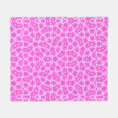 Fuchsia Bloemen Fleece Deken (Voorkant (Horizontaal))