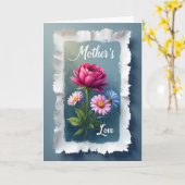 Fuchsia Bloemen Moeders Liefde Kaart (Gele Bloem)