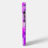 Fuchsia Bloemen Op Blauwe Case-Mate iPhone Case (Achterkant / Links)