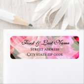 Fuchsia Bloemen Verzendlabel Etiket (Insitu)