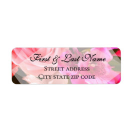 Fuchsia Bloemen Verzendlabel Etiket