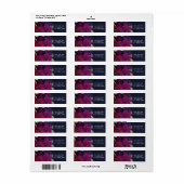 Fuchsia bloemenboeket chic bruiloft met vette bes etiket (Full Sheet)