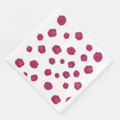 fuchsia bloemenpatroon bruiloft servet (Hoek)