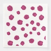 fuchsia bloemenpatroon bruiloft servet (Voorkant)